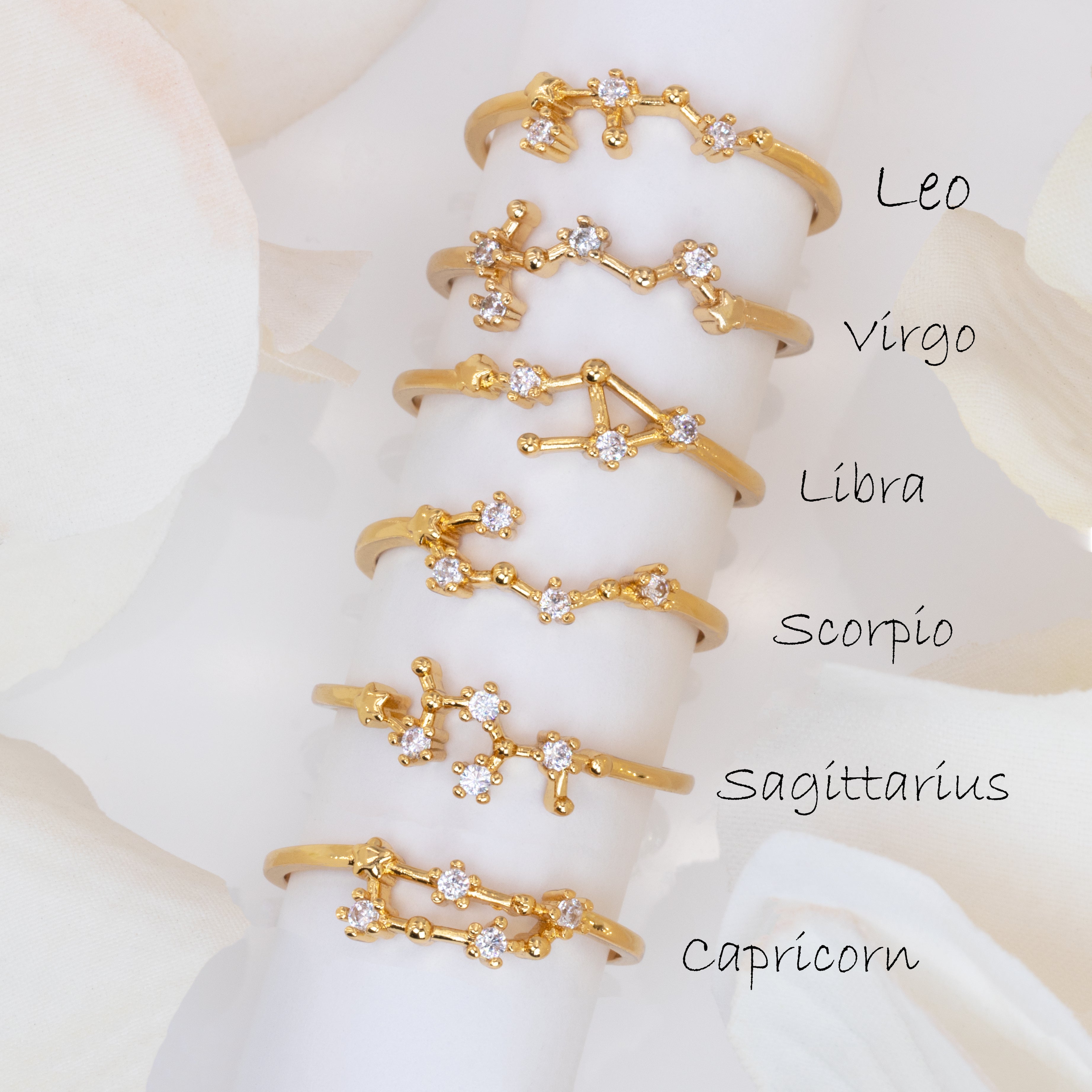 Leo zodiac sale ring constellation