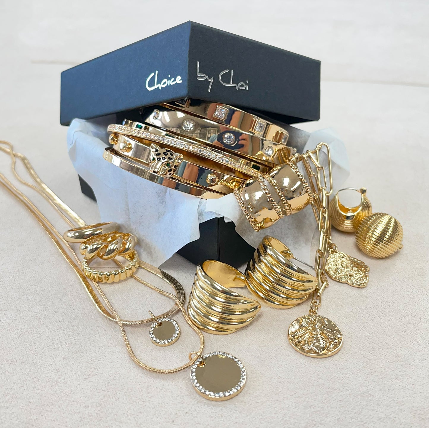 Mystery Jewelry Box 15 Gold Silver, Chunky Dainty Mixed