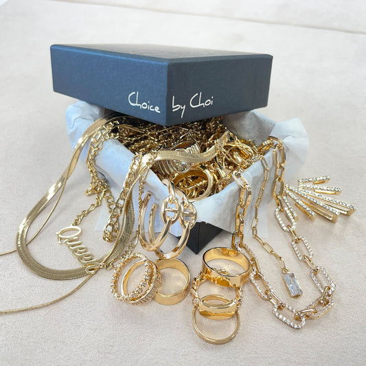 Mystery Jewelry Box, Gold 15 Pcs
