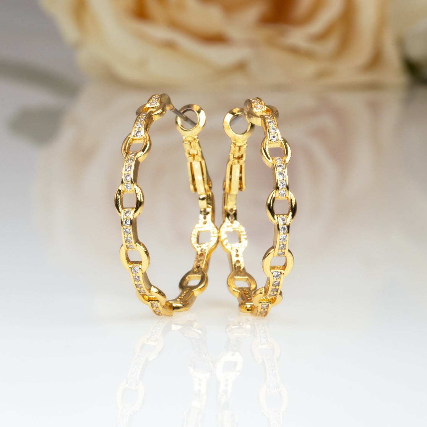 Chain Hoop Earrings Gift