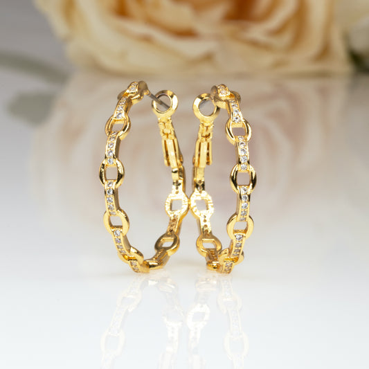 Chain Hoop Earrings Gift