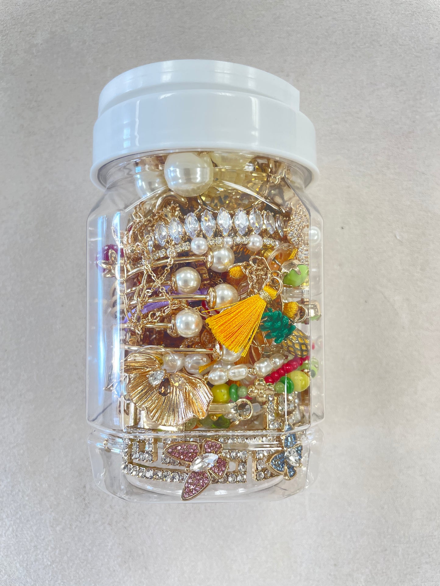 Mystery Jewelry Jar 25 Glam Color Gems Mixed Gift