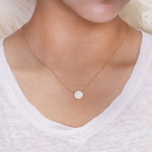 Clear Gem Pave Necklace
