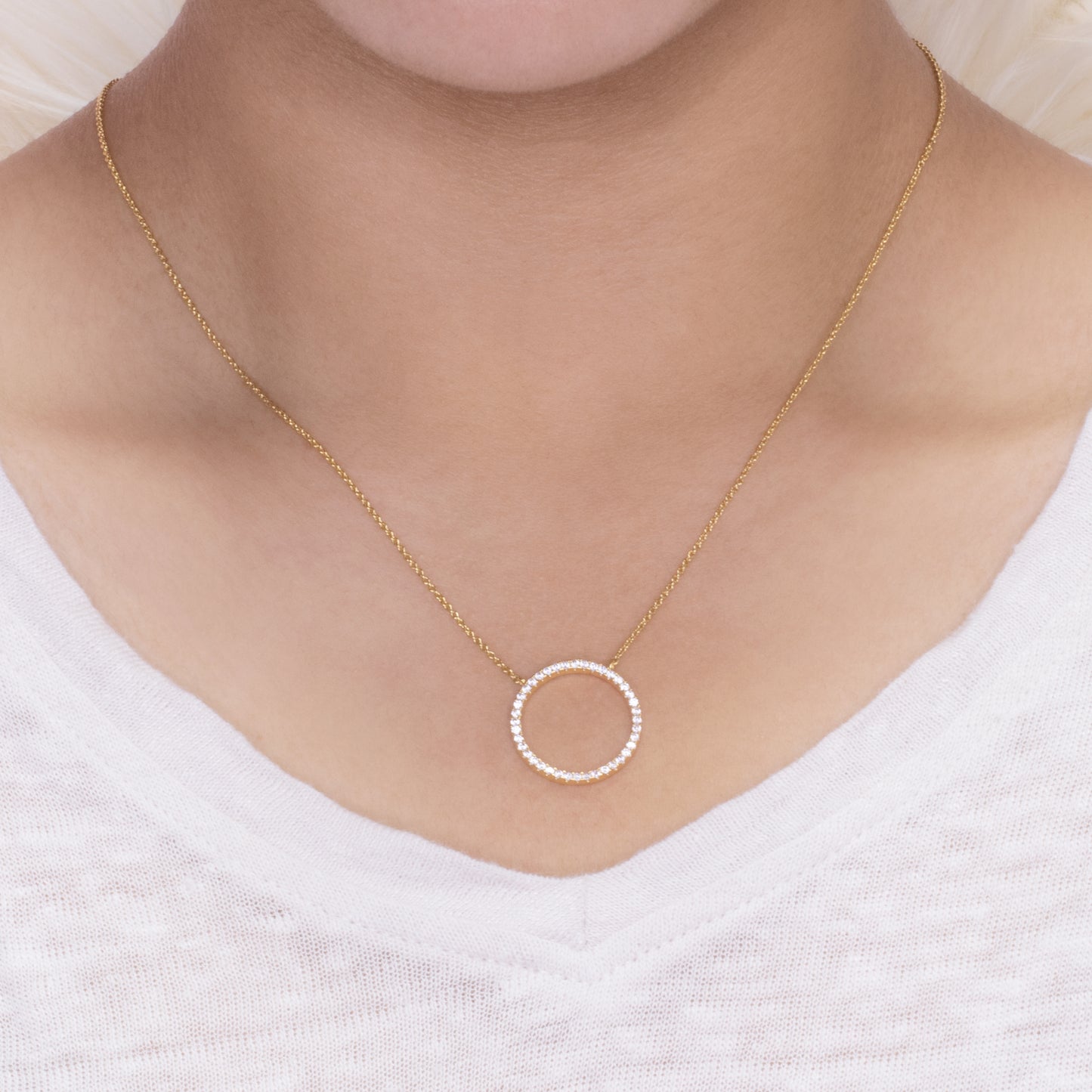 Cut Out Circle Necklace