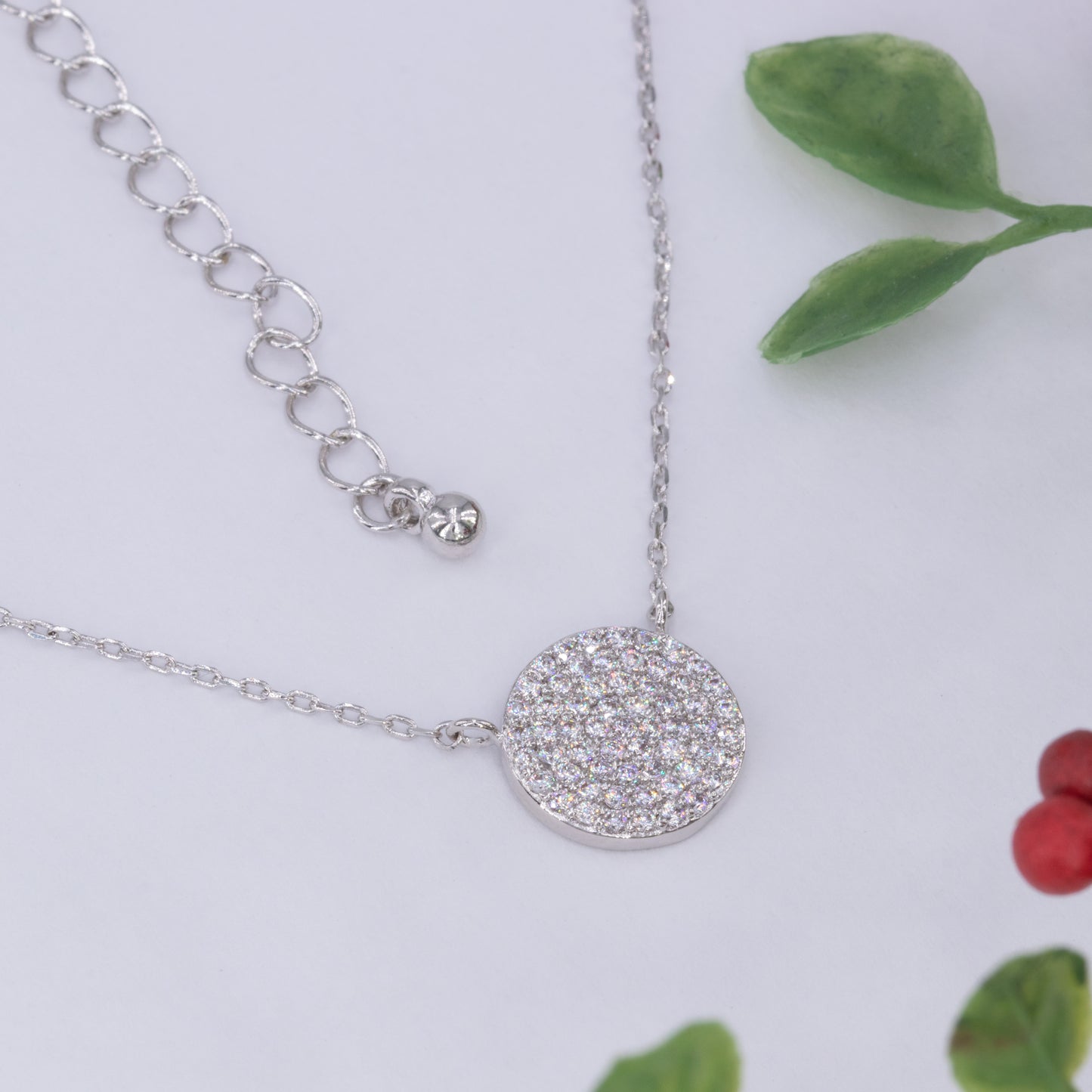 Clear Gem Pave Necklace