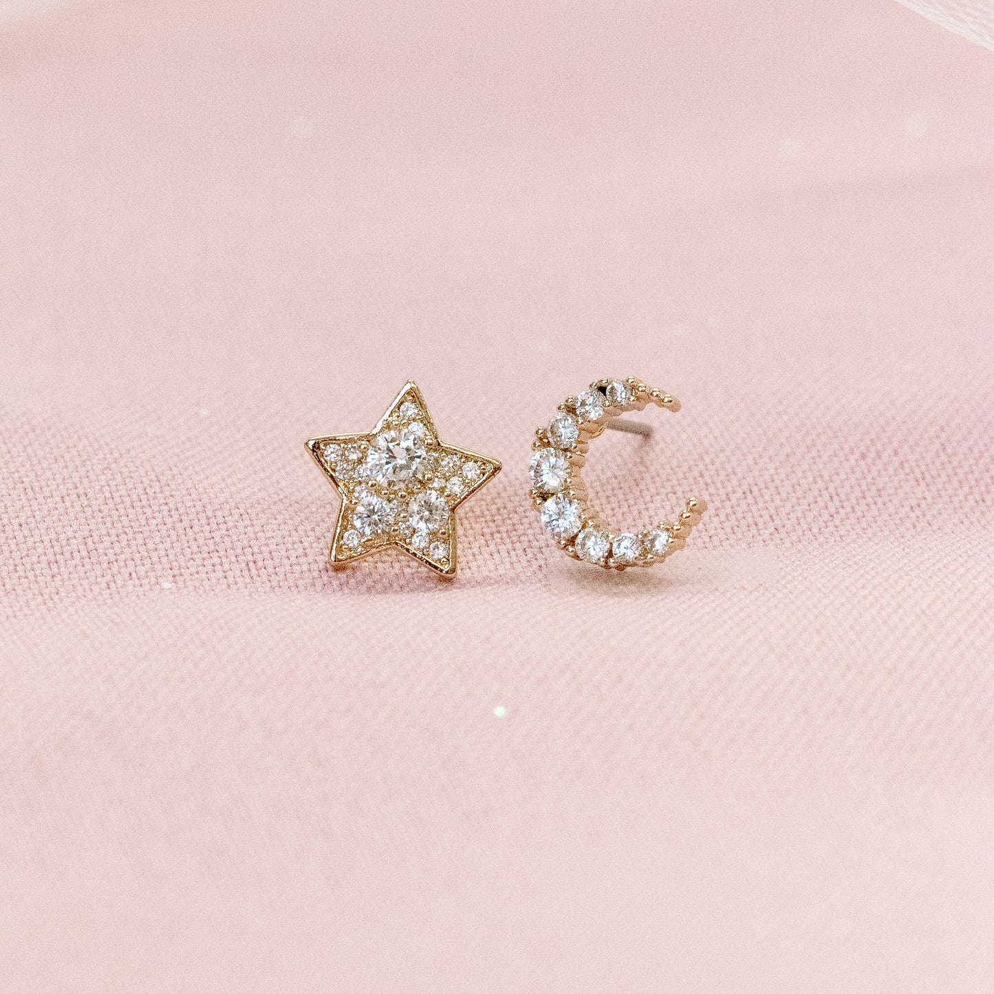 Crescent Moon and Star Earrings