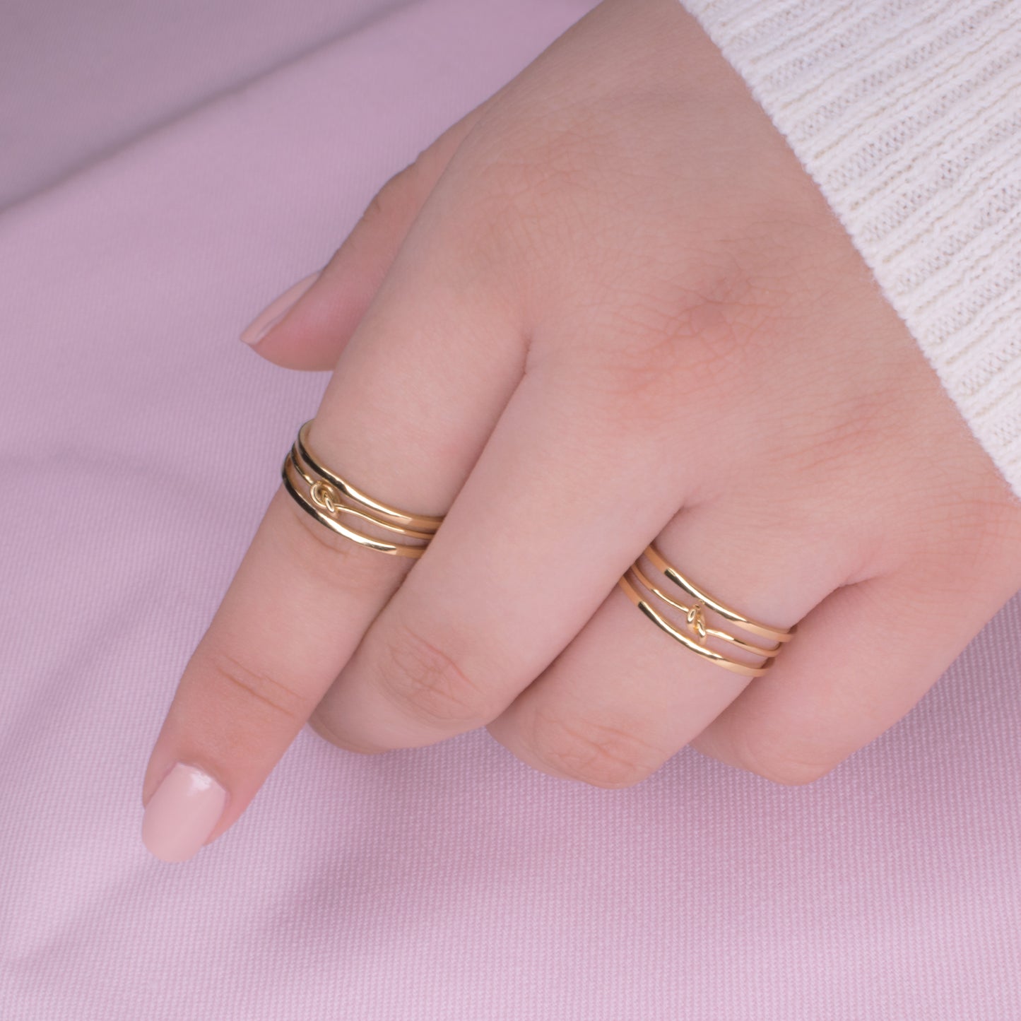 Layered Tie The Knot Ring