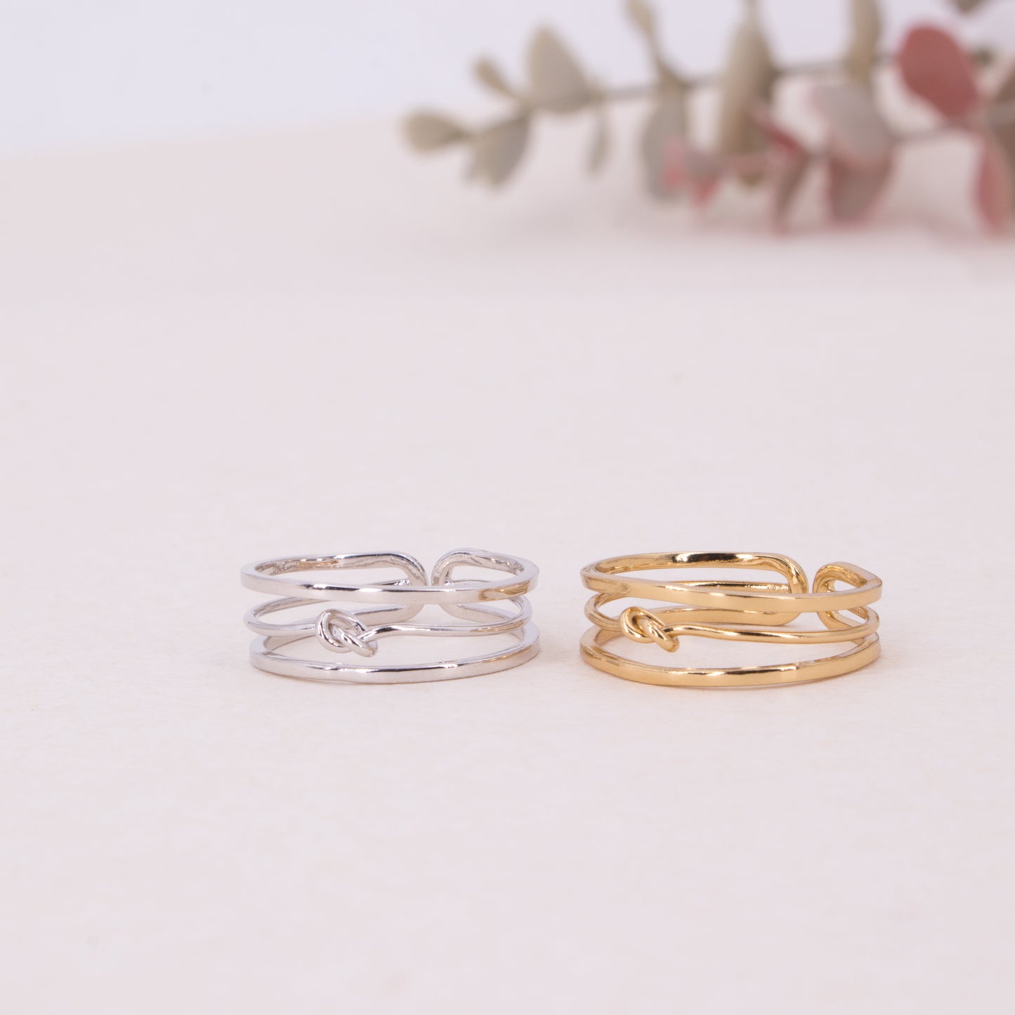 Layered Tie The Knot Ring