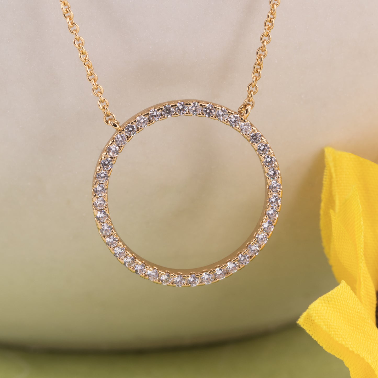 Dainty Open Circle Necklace