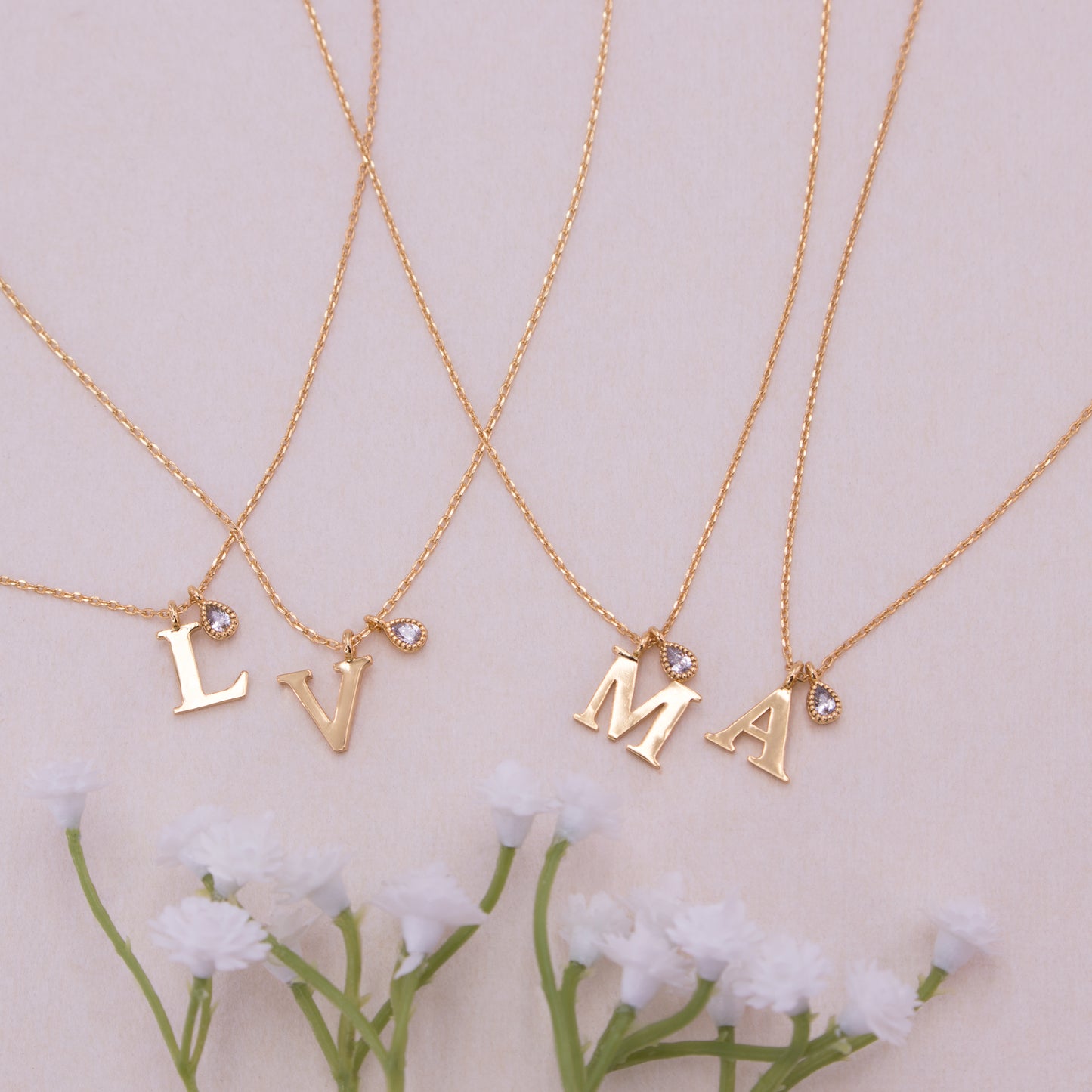 Personalized Initial Charm Necklace