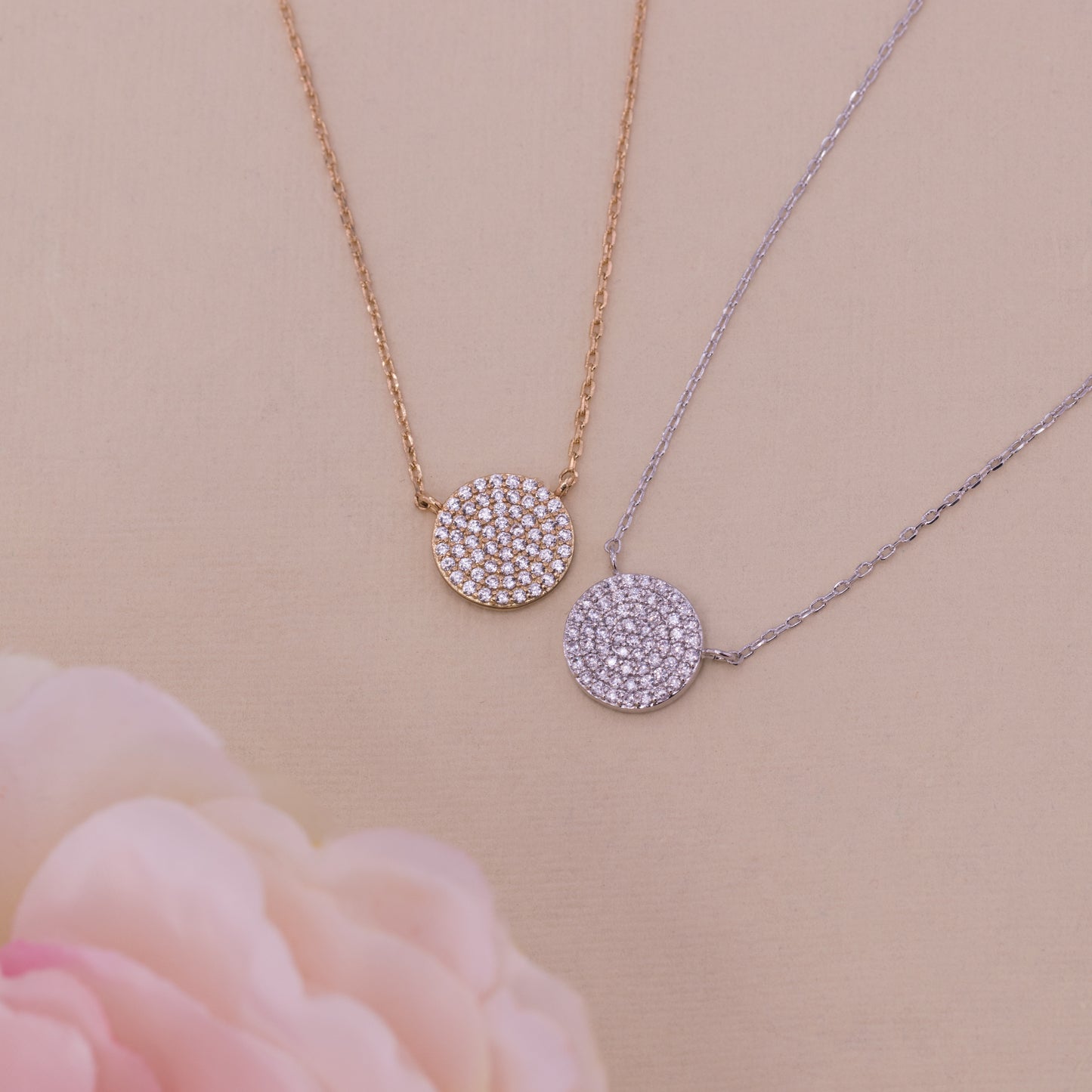 Clear Gem Pave Necklace