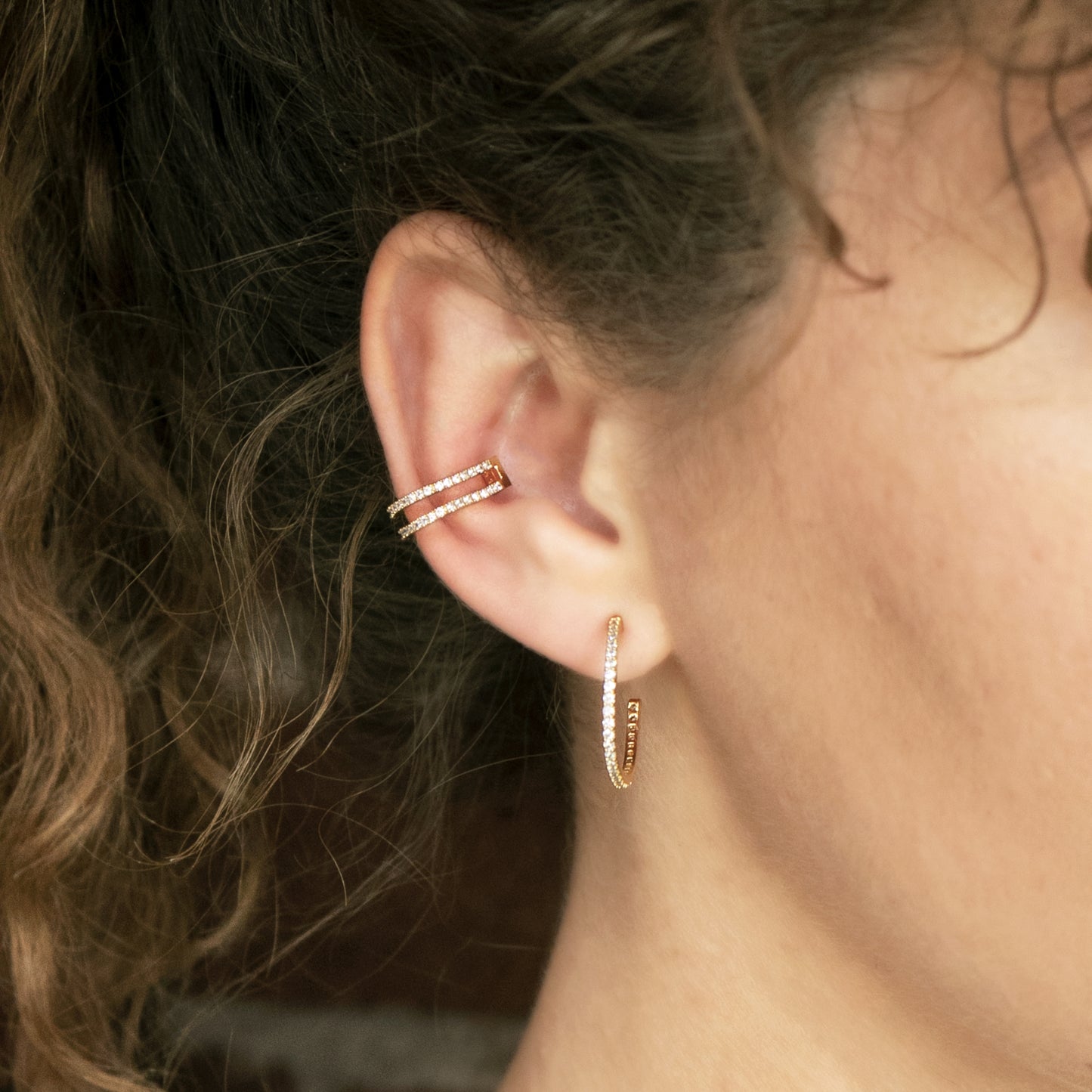 Clear Gem Ear Cuff