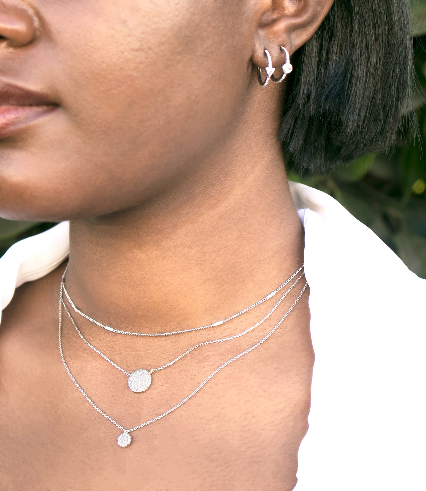 Layered Crystal Necklace Set