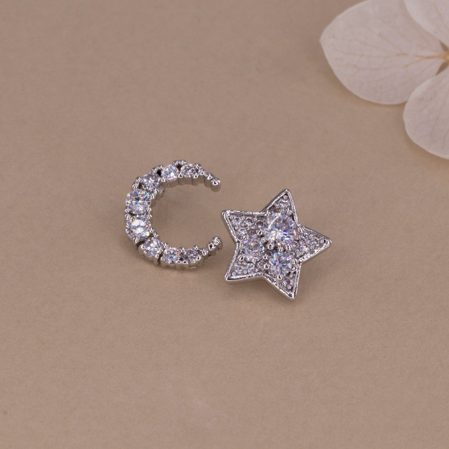Crescent Moon and Star Earrings