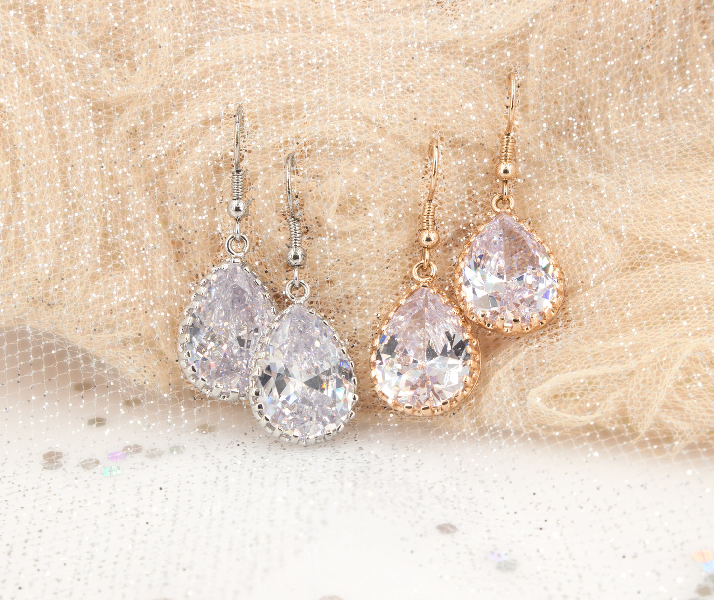 Big Teardrop Dangle Earrings