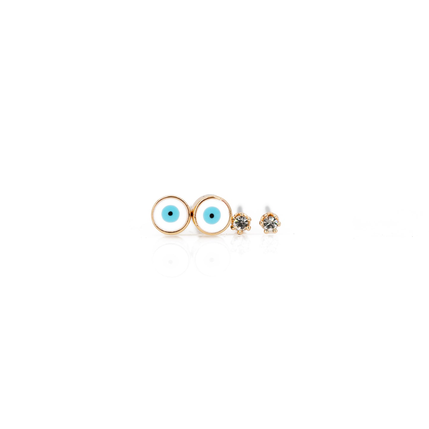 Blue Evil Stud Earrings Set of 6