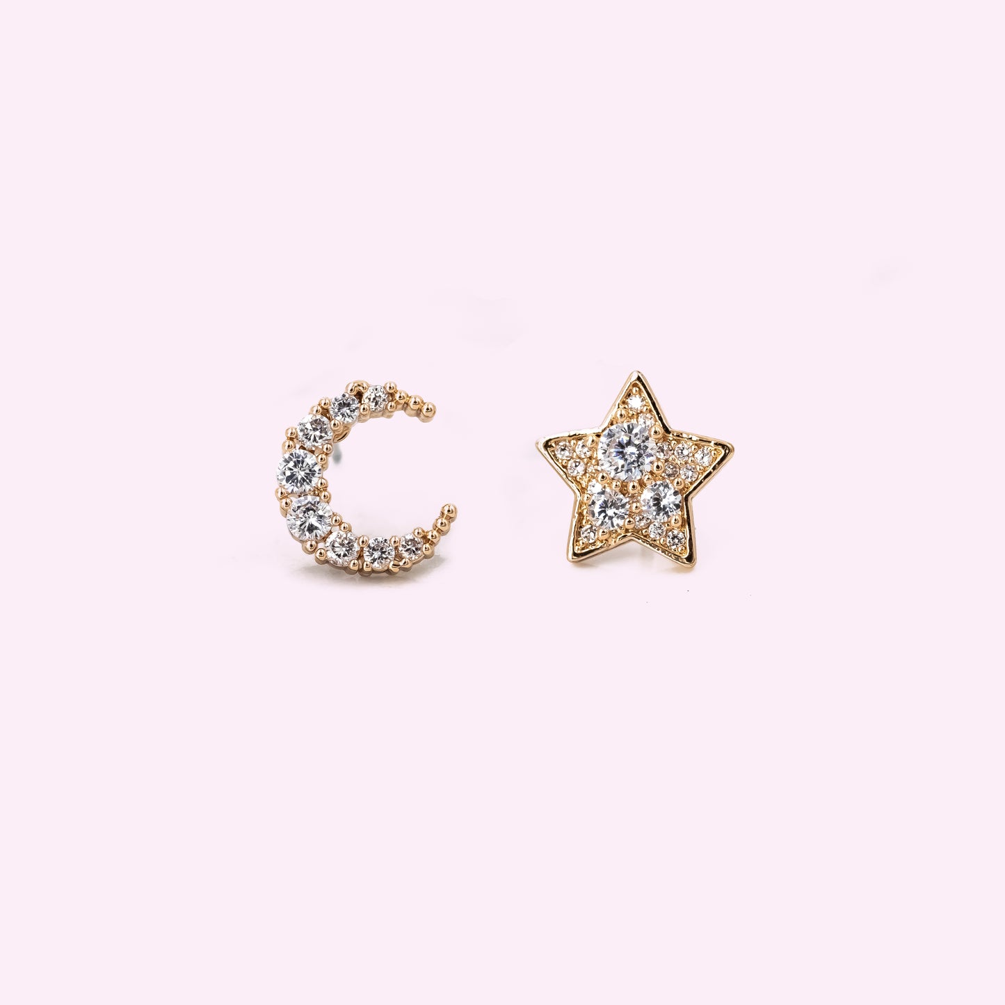 Crescent Moon and Star Earrings